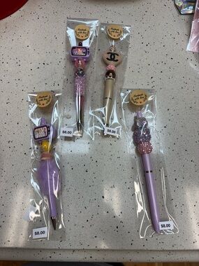 Purple Decorative Ballpoint Pen - Cute Charm Top